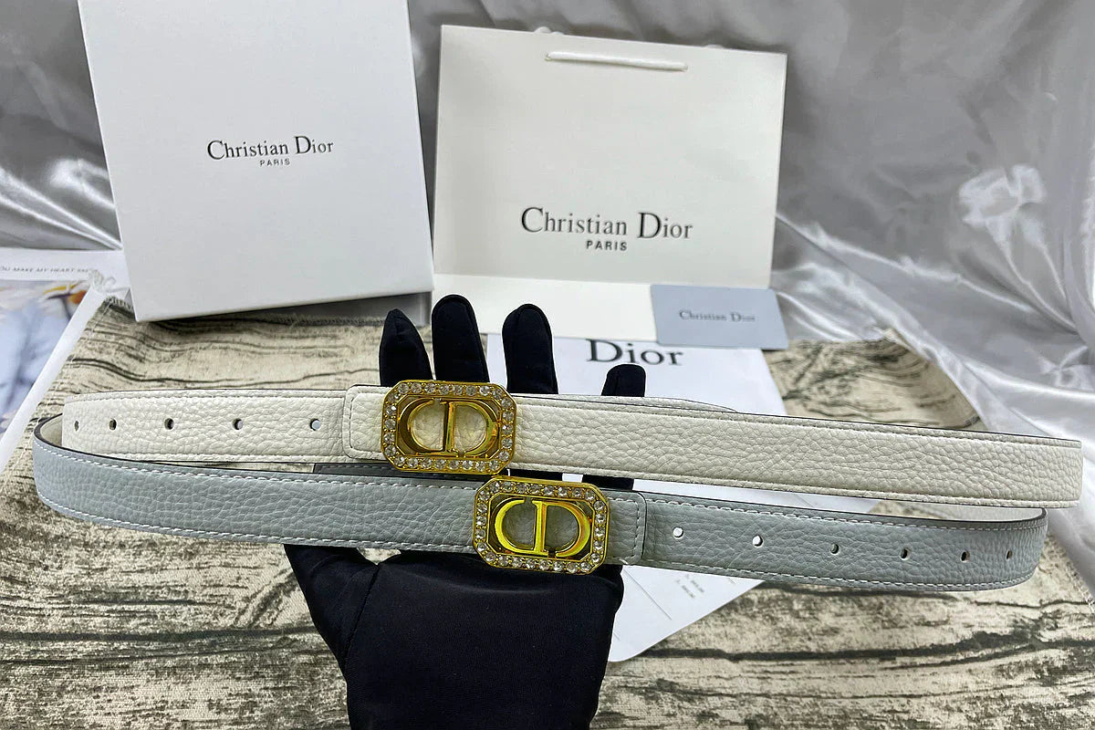 6 Colors rhinestone CD lychee pattern double-sided belt