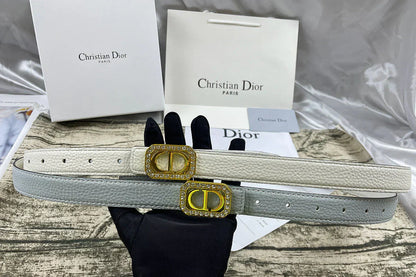 6 Colors rhinestone CD lychee pattern double-sided belt