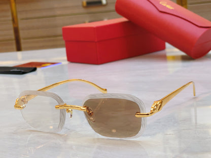 High end unique cut ripple color changing sunglasses