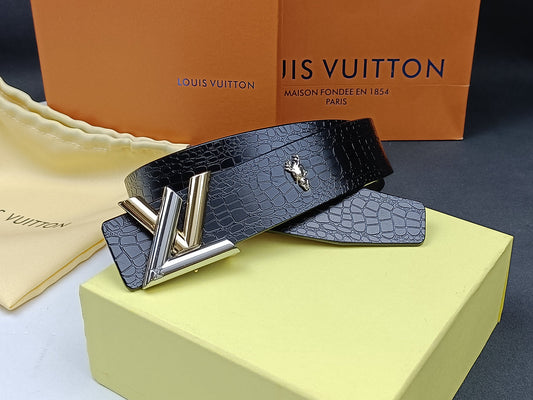 3 Colors printed letter leather belt