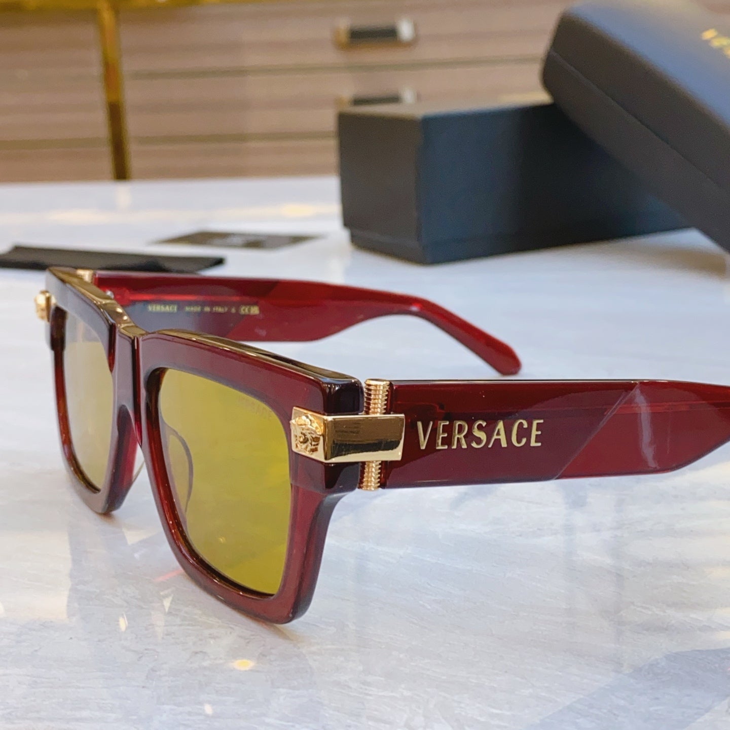 High end classic paired with sunglasses