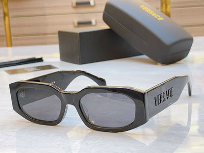 High end classic rectangular frame sunglasses