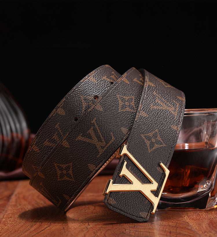 3 Colors printed letter leather belt