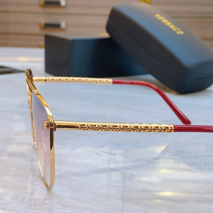 High end classic double horizontal bar pilot sunglasses