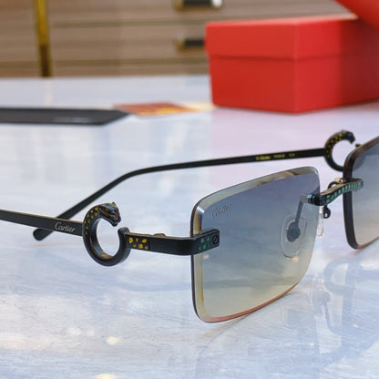 High end golden leopard carved decorative sunglasses