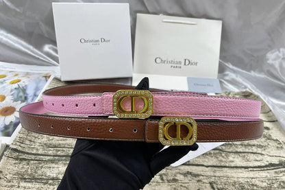 6 Colors rhinestone CD lychee pattern double-sided belt