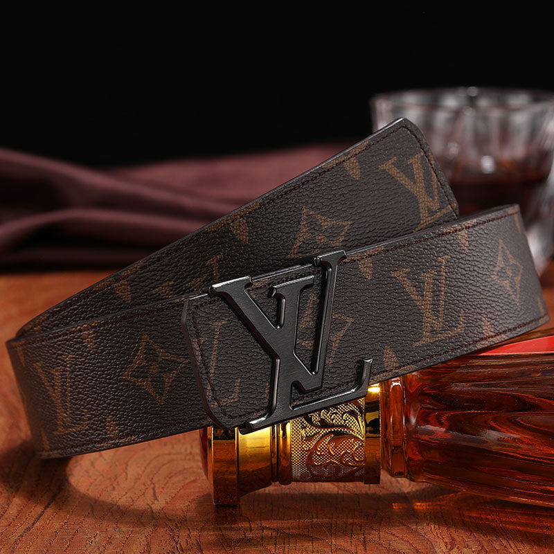 3 Colors printed letter leather belt