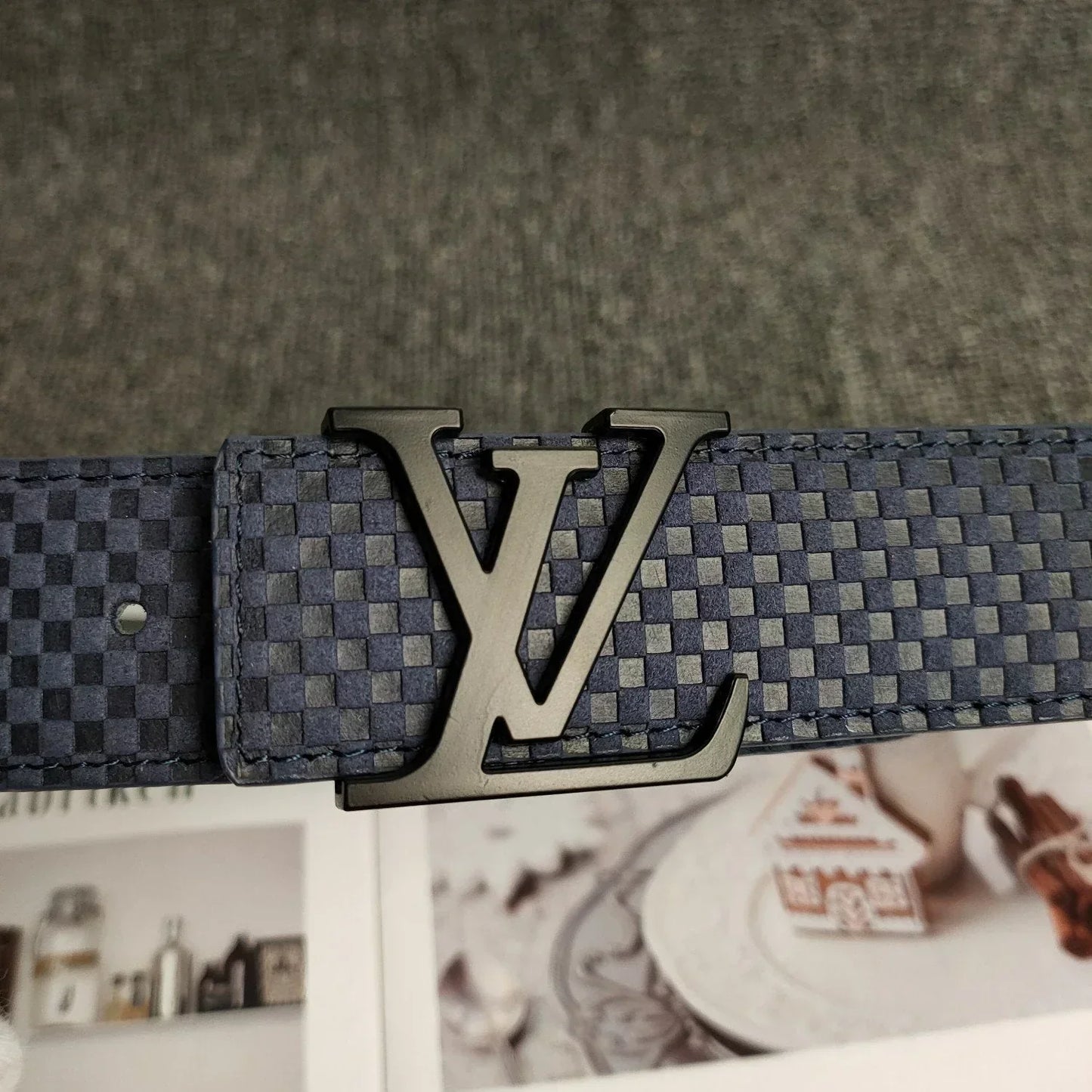 3 Colors Blue Leather Belt