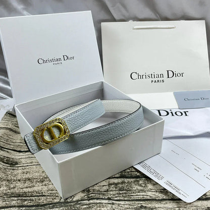 6 Colors rhinestone CD lychee pattern double-sided belt