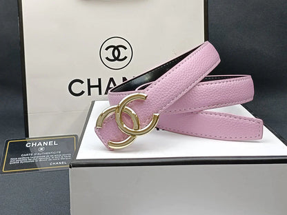 8 Colors double C multi-color lychee leather belt