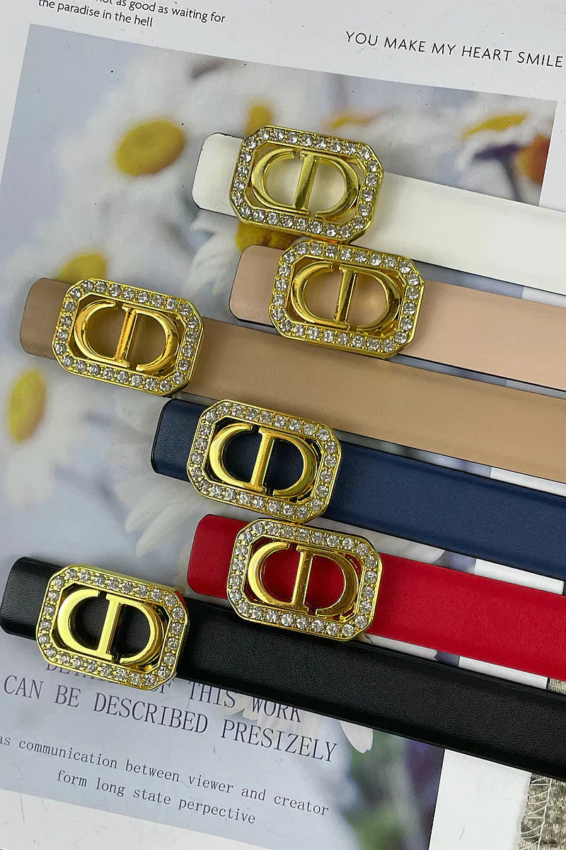 6 Colors CD rhinestone plain belt