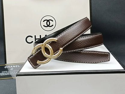 8 Colors double C multi-color lychee leather belt