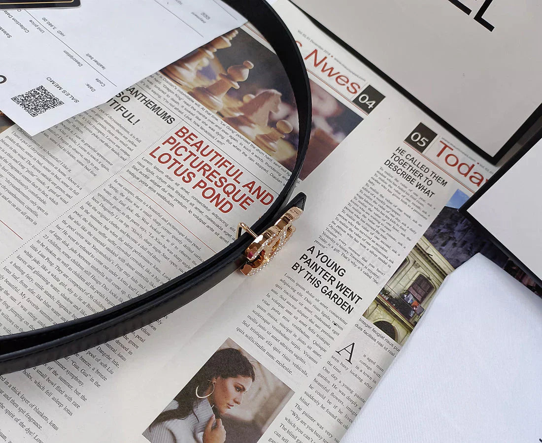 5 Colors Double C Rhinestone Belt