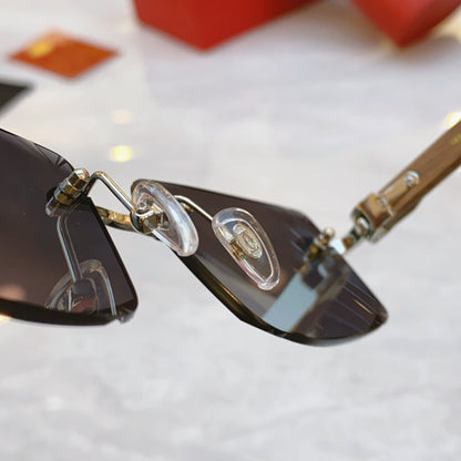 High end leopard head creative cutting lens sunglasses