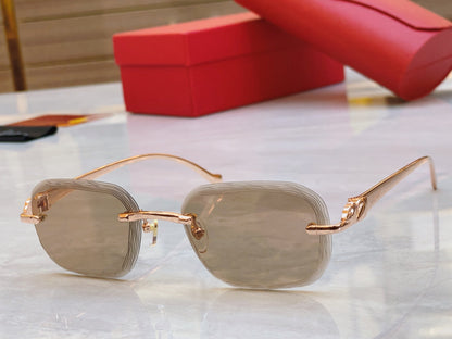 High end unique cut corrugated sunglasses