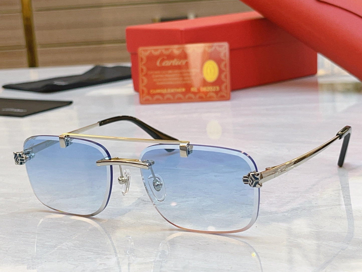 High-end leopard sunglasses