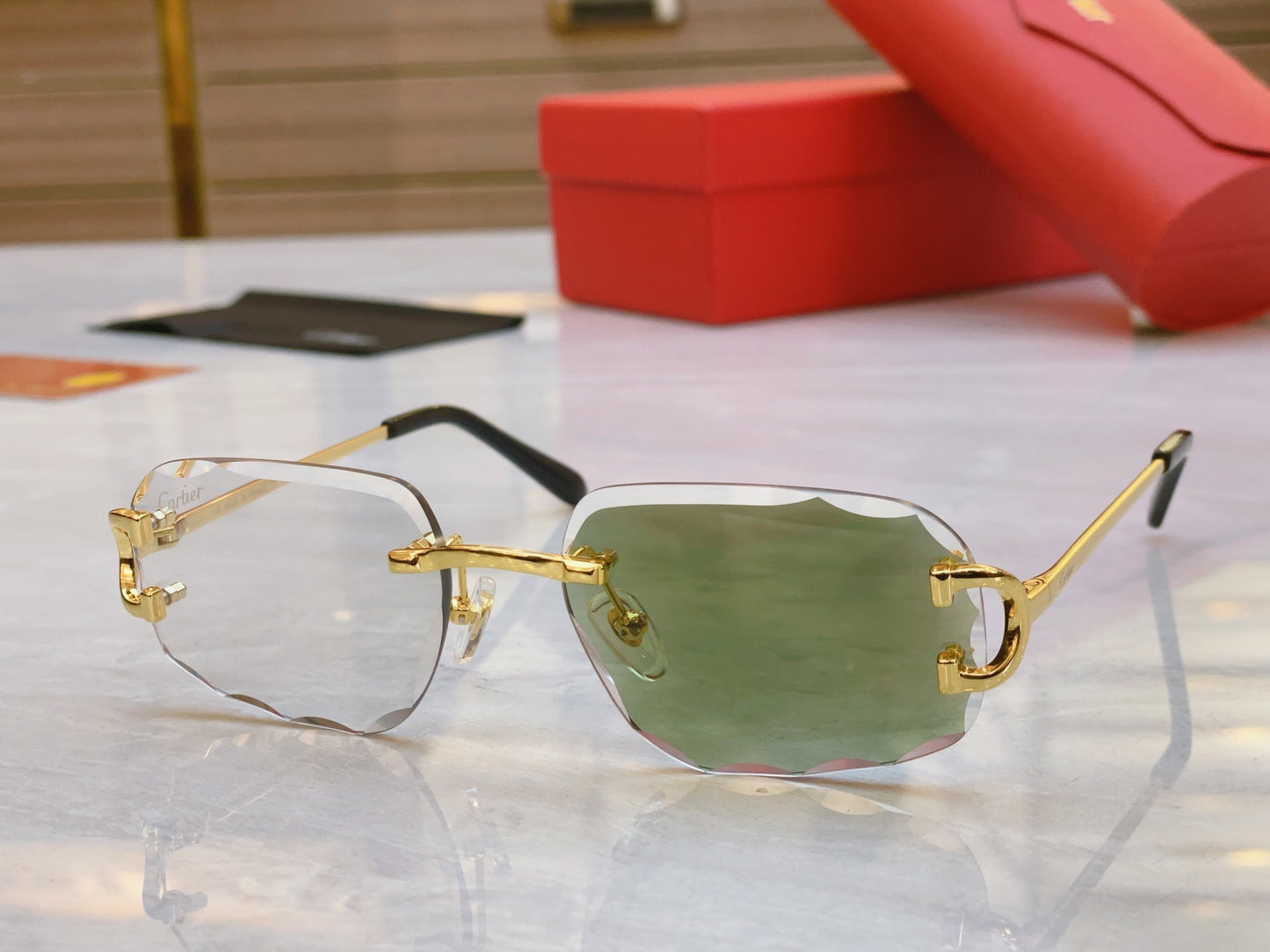 Wave design high-end color changing sunglasses