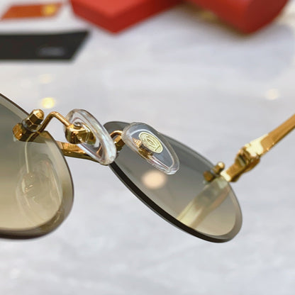 Classic oval cut high-end sunglasses