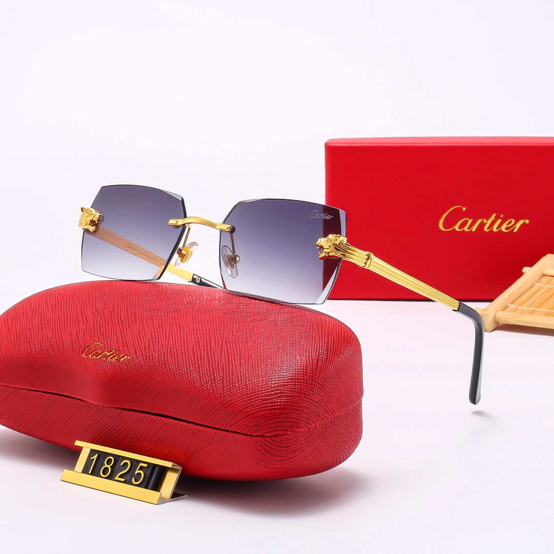 Leopard Head Metal Mirror Legs 5-Color Fashion Sunglasses 1825