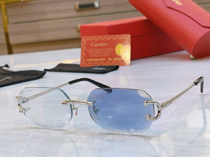 High end classic precision cut quadrilateral color changing sunglasses