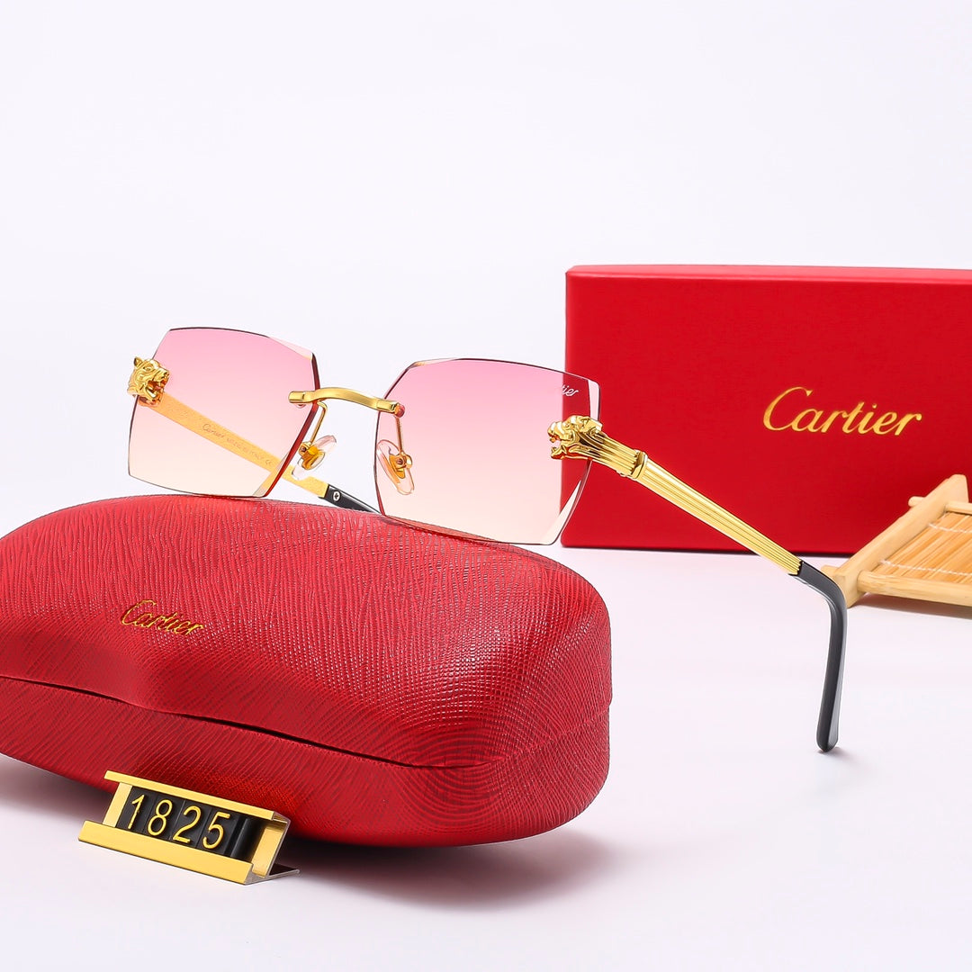 Leopard Head Metal Mirror Legs 5-Color Fashion Sunglasses 1825