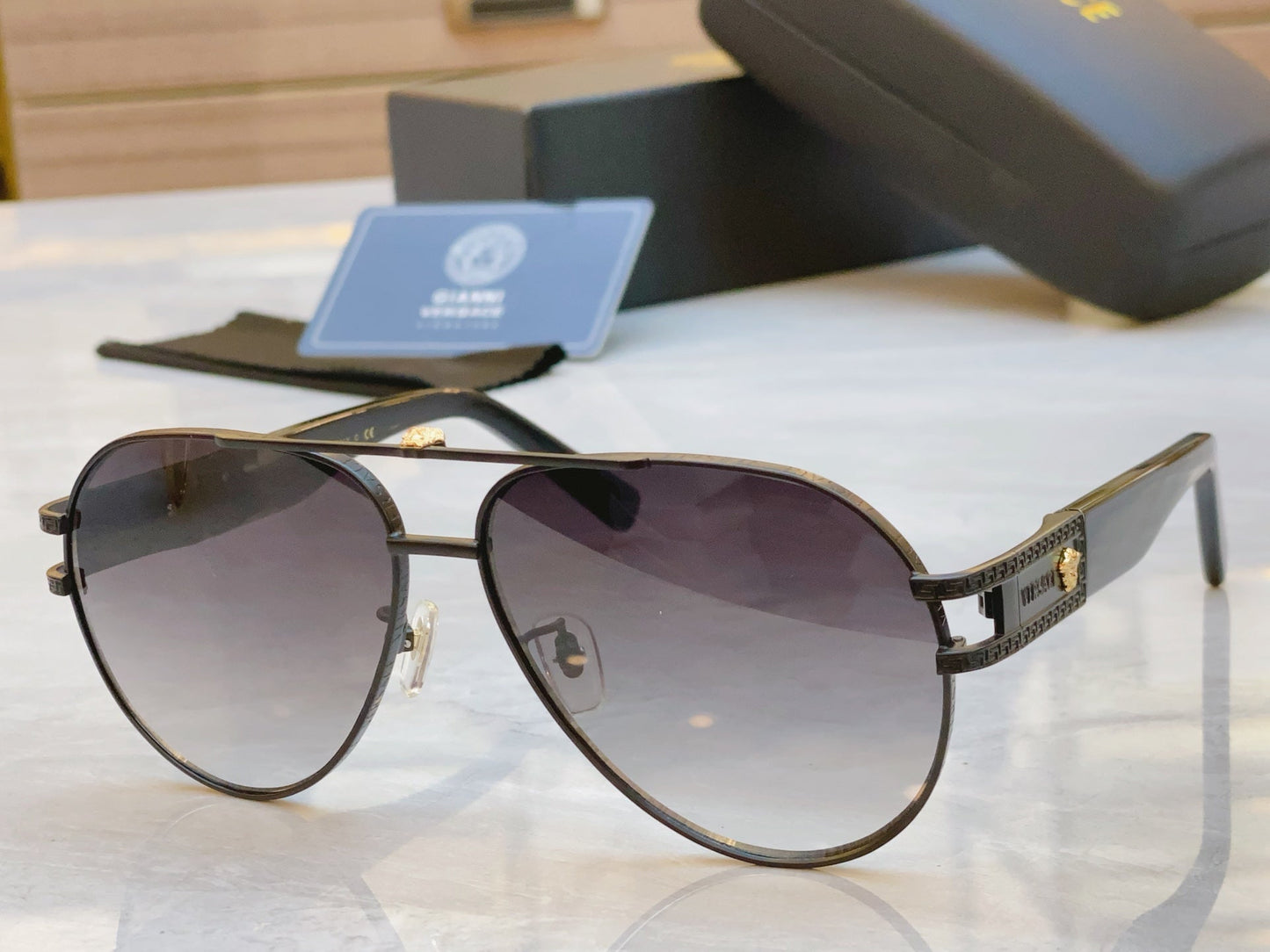 High end printed classic pilot sunglasses