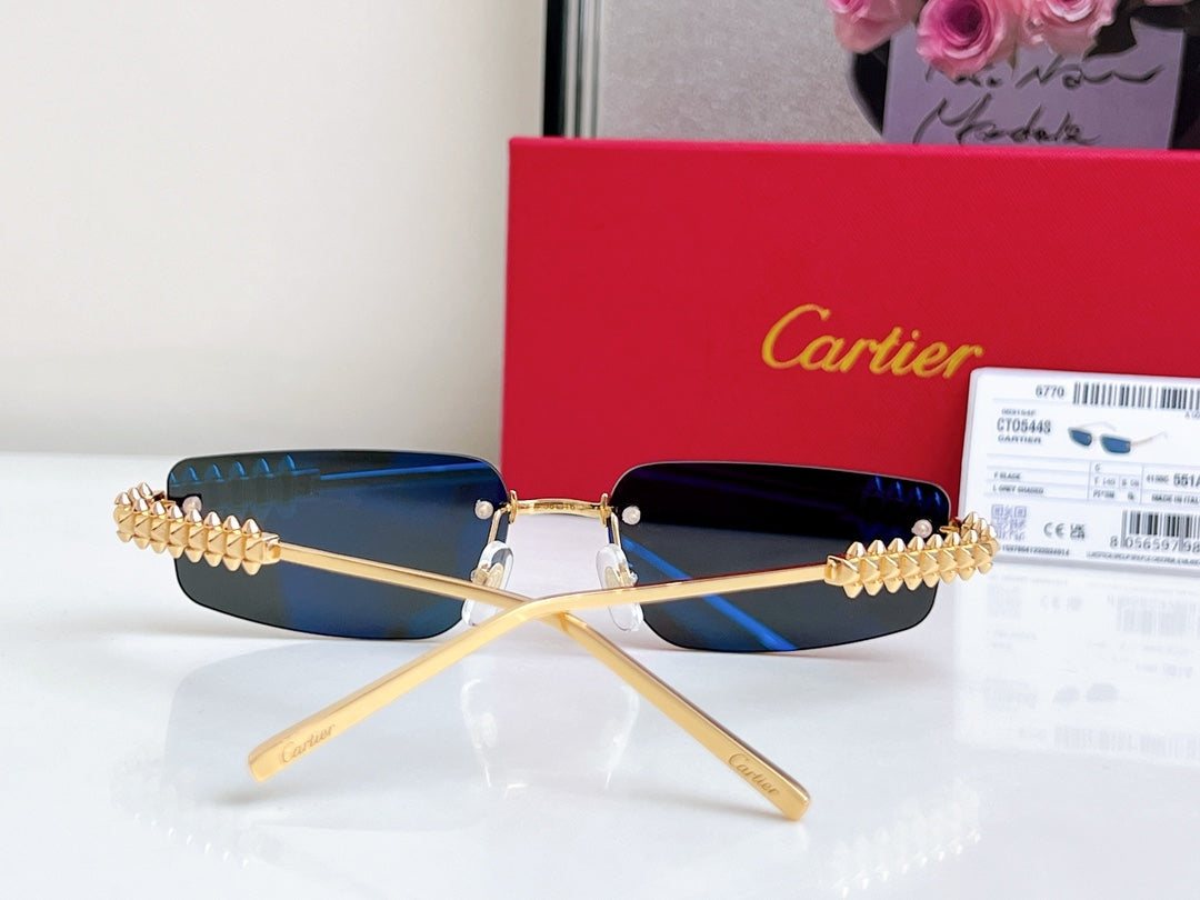 High-end inner electroplated blue film sunglasses