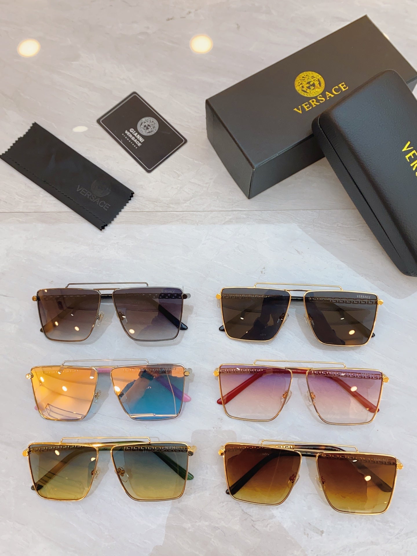 High end metal leg double bar sunglasses