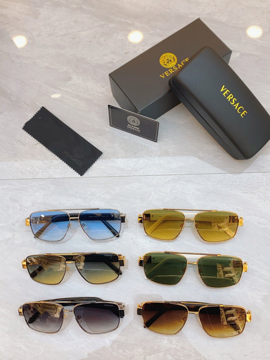 High end classic pilot dual pole sunglasses
