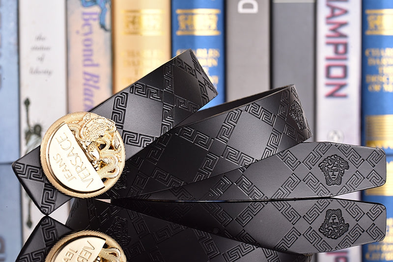 2 Colors printed letter leather belt