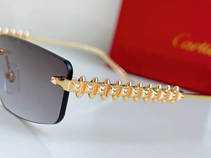 High-end inner electroplated blue film sunglasses