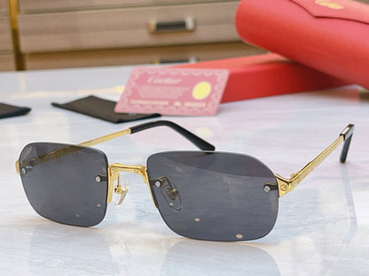 High end classic frameless design sunglasses