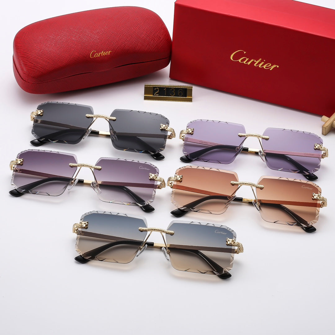 Diamond Cut Fashion Gradient Sunglasses 2136
