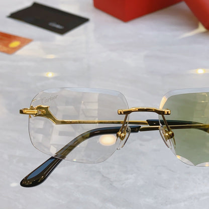 High end color changing creative cutting design sunglasses