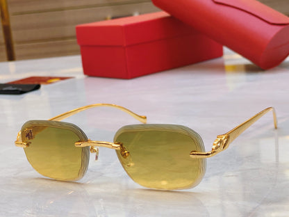 High end unique cut corrugated sunglasses