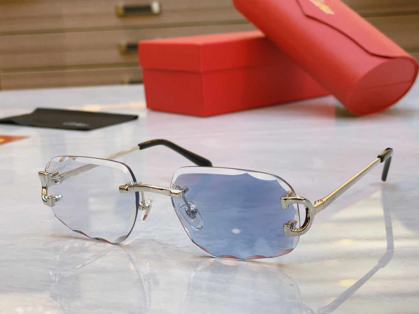 Wave design high-end color changing sunglasses