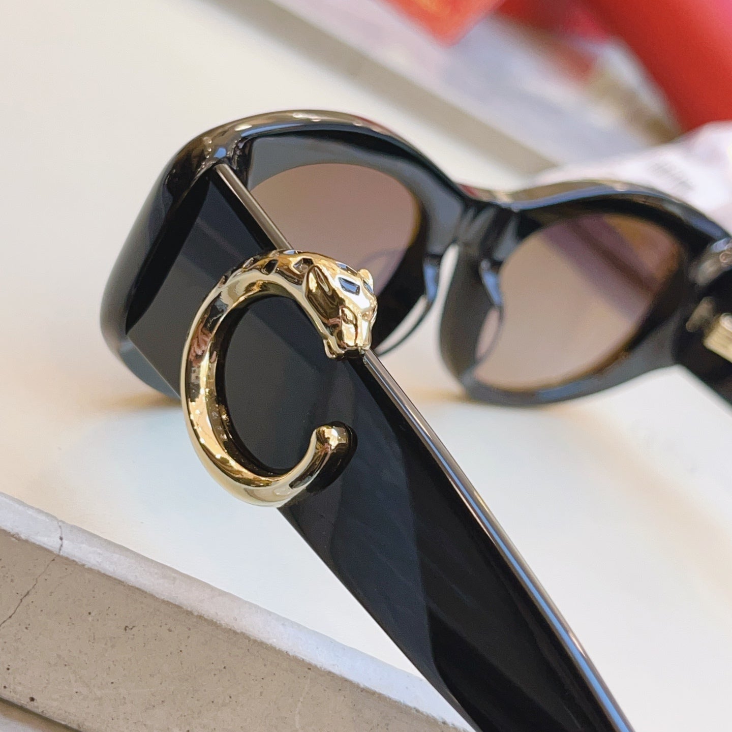 High end leopard print large frame sunglasses