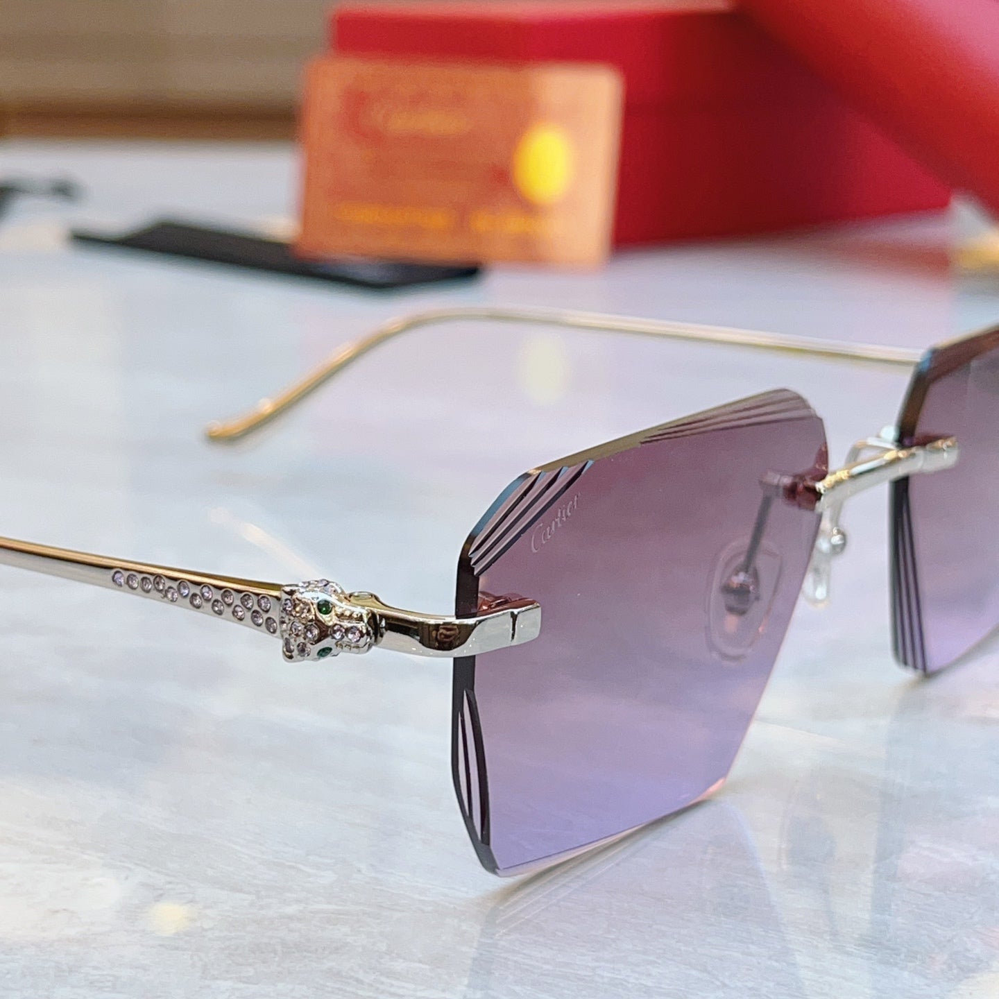 High end line cutting color changing sunglasses