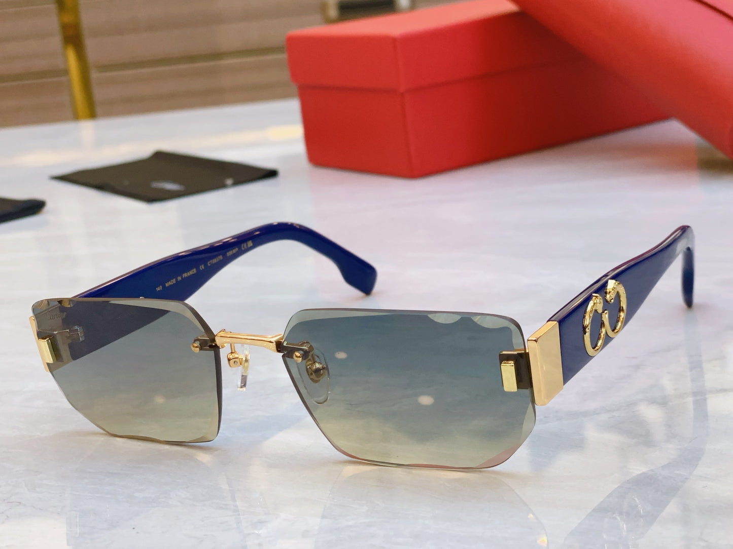 High-end Frameless design precision cutting sunglasses