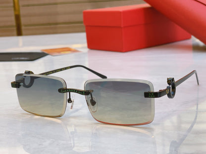 High end golden leopard carved decorative sunglasses