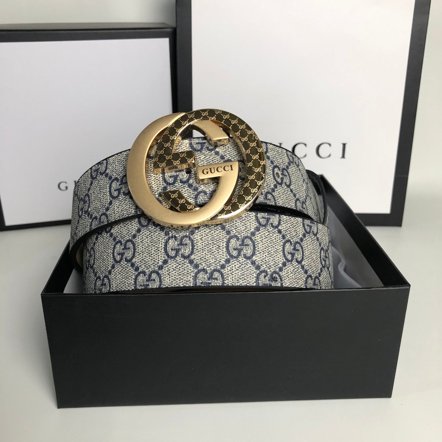 3 Colors printed letter leather belt