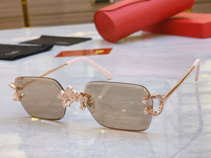 High end diamond inlaid sunglasses
