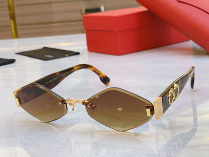 Creative cutting quadrilateral high-end sunglasses