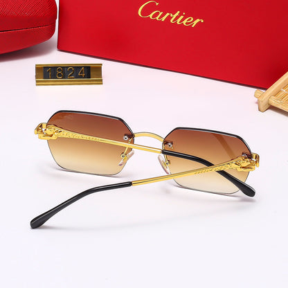 Leopard Head Metal Mirror Legs 5-Color Fashion Sunglasses 1824