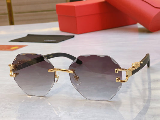 Creative Wave Cutting High End Sunglasses