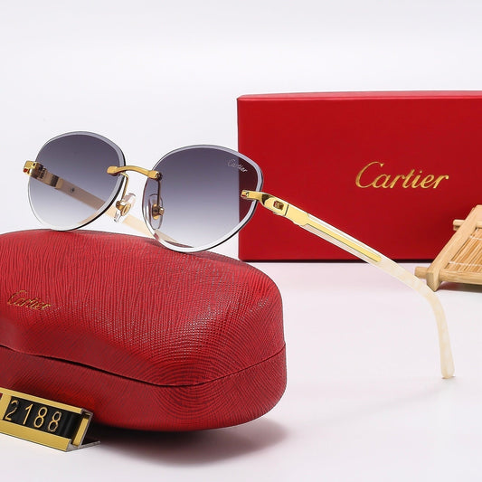 Fashion Oval Frameless Sunglasses 2188