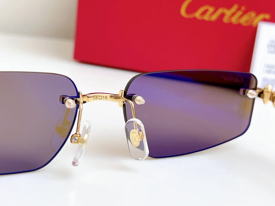 High-end inner electroplated blue film sunglasses