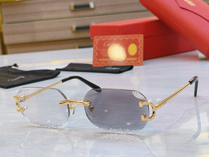 High end classic precision cut quadrilateral color changing sunglasses