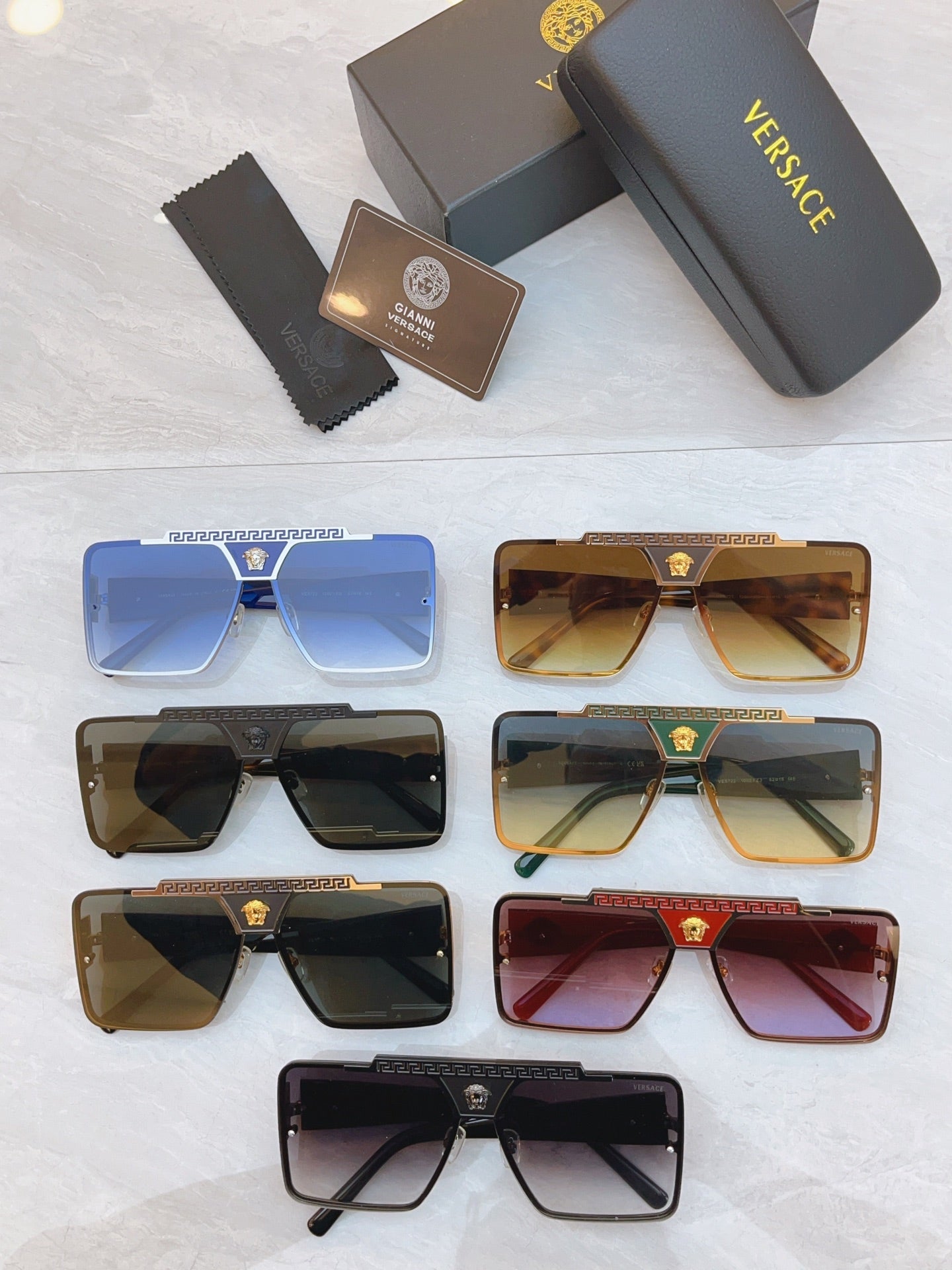 High end large box design sunglasses
