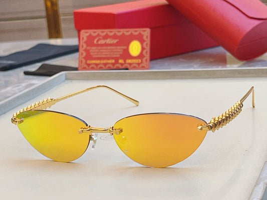 High end serrated triangle sunglasses